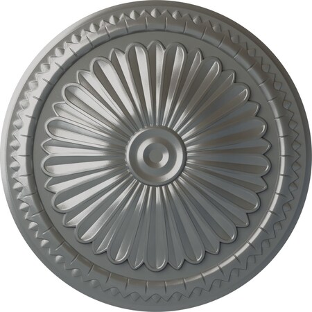 Ekena Millwork Alexa Ceiling Medallion (Fits Canopies up to 3"), Hand-Painted Silver, 15"OD x 1 3/4"P CM14AXSLS